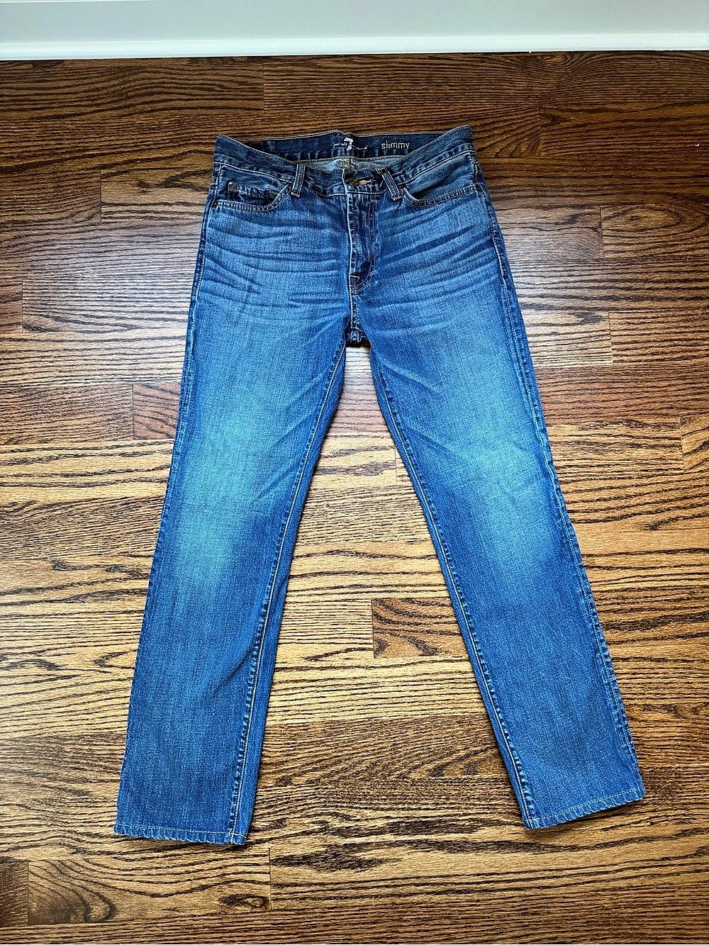 7 for All Mankind Slimmy Skinny Jeans Waist 31 Blue